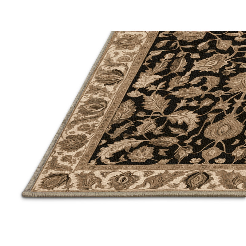 Tapis brun lavable à la machine, Rectangulaire 8 pi x 12 pi