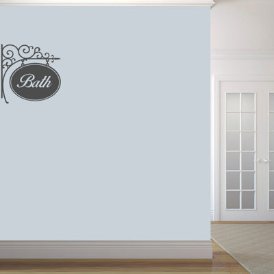 Décalcomanie murale panneau de bain