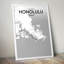 Honolulu City Map - No Frame Print-1146163655