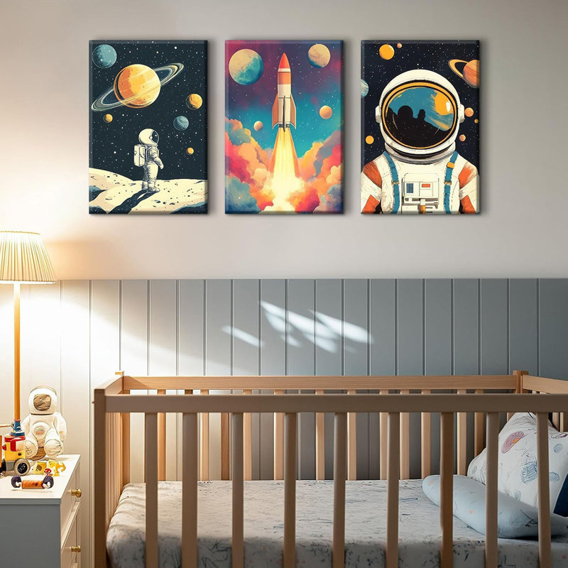 3 Piece Wrapped Canvas Print, 60 cm H x 120 cm W