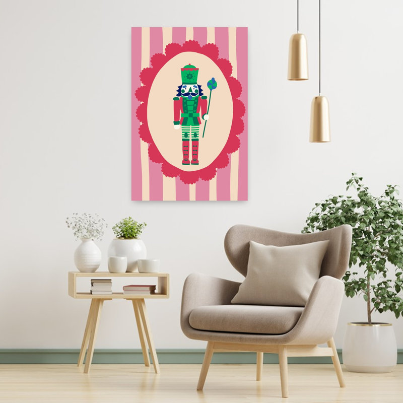 Classic Nutcracker Soldier Classic Elegant Playful Wall Art Print 1 Piece Wrapped Canvas Wall Art, 91.44cm H x 60.96cm W