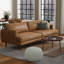 Canapé Mid-Century moderne en cuir véritable Livingston-1434067783-1434067782