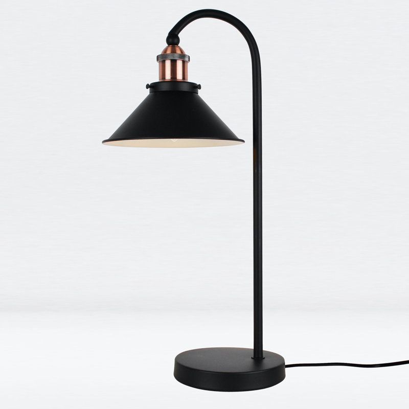 Grabowski Metal Desk Lamp, Black, Black