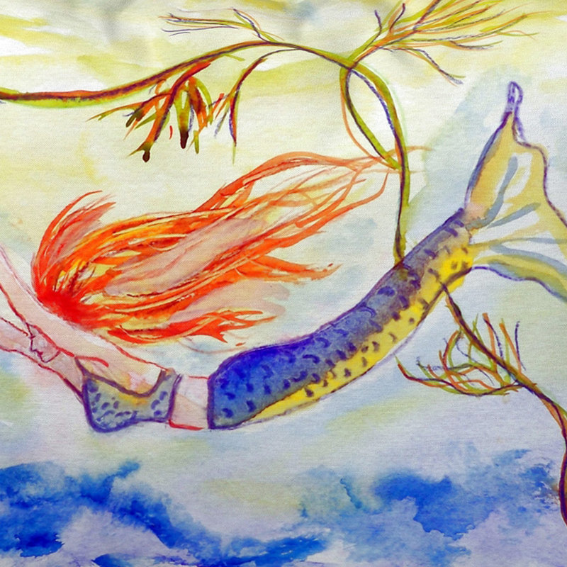 Housse et insert de coussin rectangulaire d'extérieur Diving Mermaid, Grand