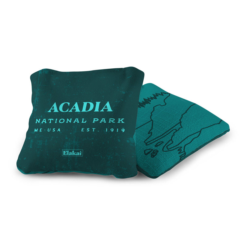 Durasuède Acadia National Park + Turbo Polyglide Pilote Versacraft Cornhole Sacs, Or Acadia, H 4 po x l 4 po x P 0,50 po