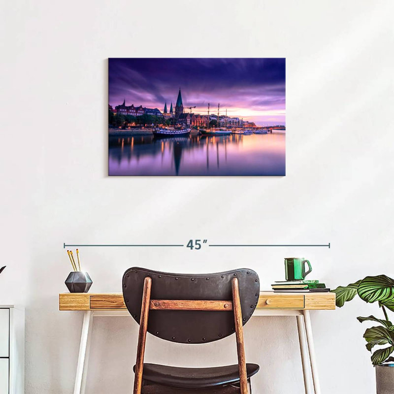 Lever de soleil mauve Nicci Bremen, H 20 po x l 30 po