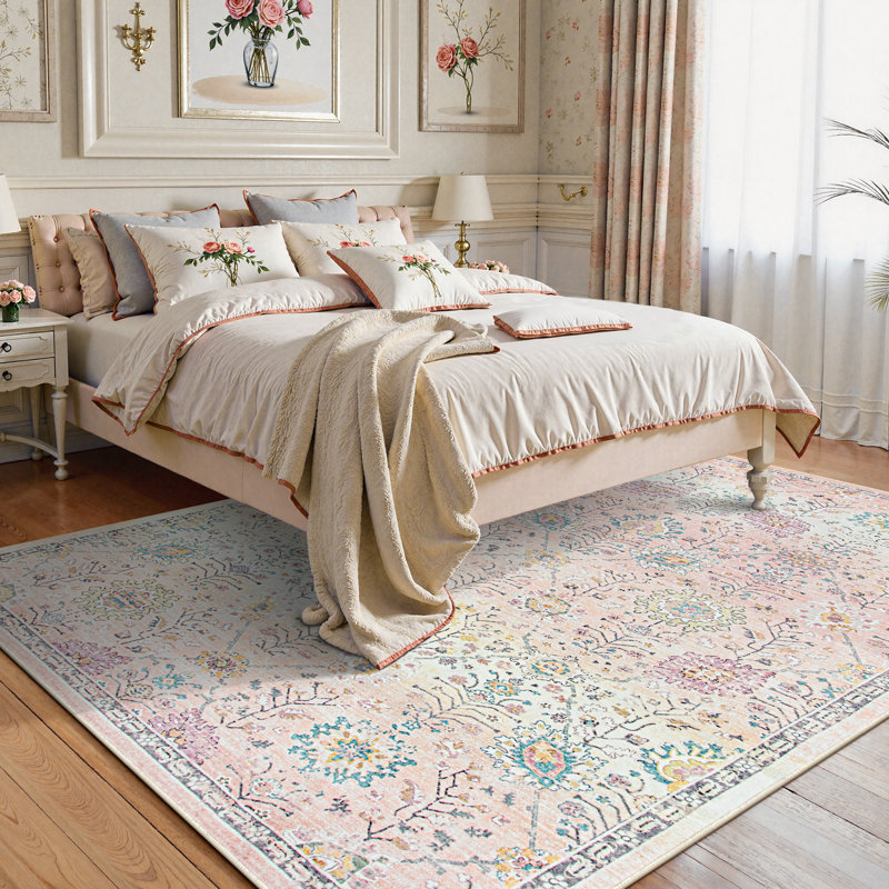  Tapis lavable Boho, Rectangle 5 pi x 7 pi