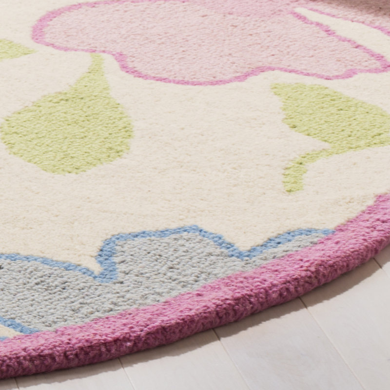 Claro Hand Tufted 80% Wool And 20% Cotton Rug, Round 4'
