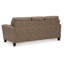 Canapé Nav, similicuir brun fossile, coussins en mousse moelleuse, 89 pouces