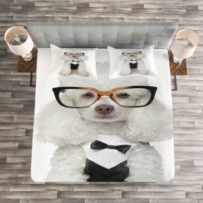 Acea Black/Grey/White Microfibre Bedspread Set