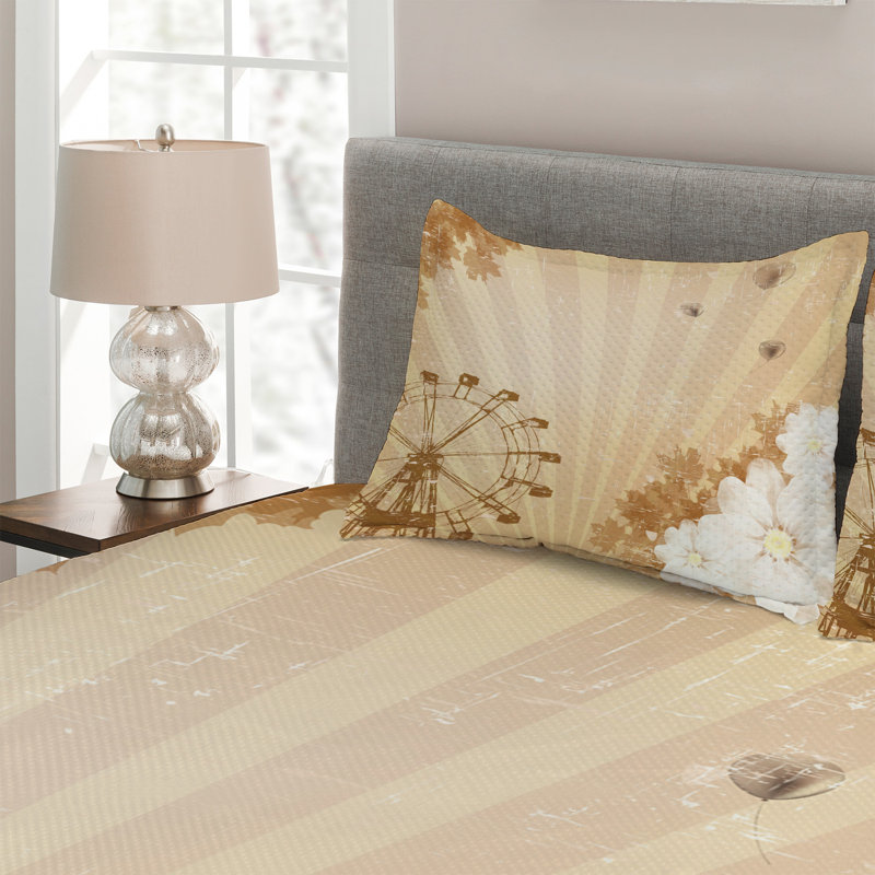 Polyester Coverlet, King Bedspread + 2 Shams