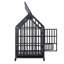 Cage pour chien robuste avec toit et fenêtre sur le toit