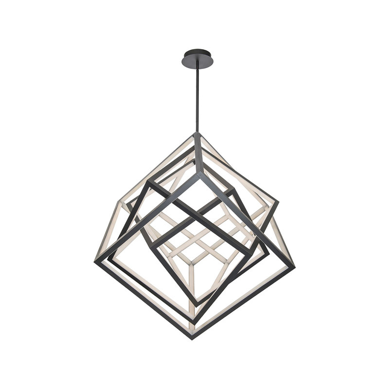 Nicolini Dimmable LED Square / Rectangle Chandelier, 30" H x 30" W x 30" D
