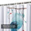 Rideau de douche blanc imperméable, rideaux de douche pour la salle de bain avec 12 crochets-129997372