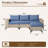 4 - Person Patio Furniture, Outdoor Wicker Rattan Sectional Seating Group With Cushions, All Weather Sofa Conversation Set For Garden Backyard-696601712
