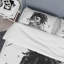 Portrait monochrome d'une femme afro-américaine II - Ensemble de housse de couette moderne - Microfibre de polyester-66392030
