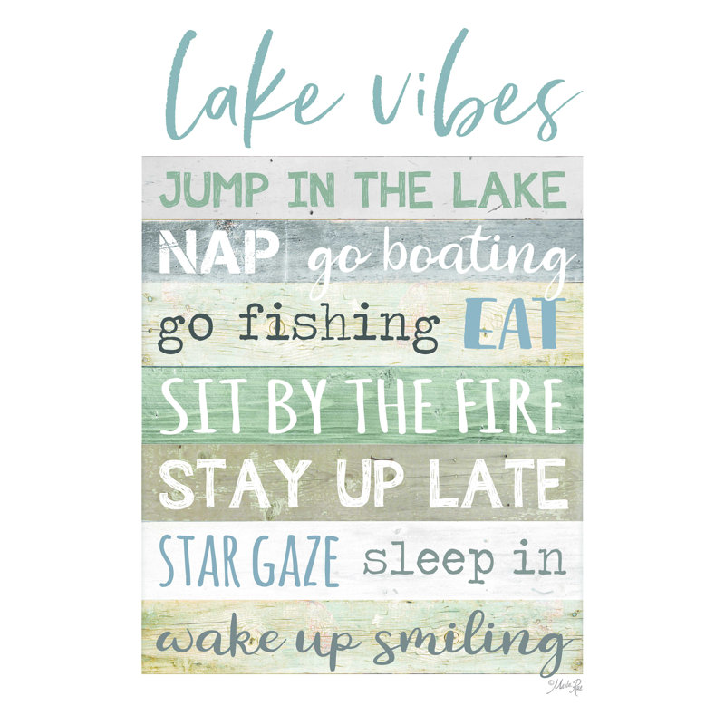«Lake Vibes» par Marla Rae - reproduction d'art sur toile tendue, H 32 po x l 24 po