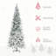 Arbre de Noël artificiel pin enneigé 9 pi avec branches réalistes et 1159 pointes, vert