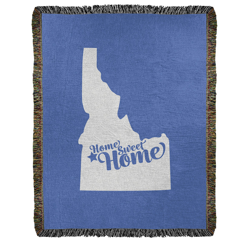 Jeté en coton tissé boise doux, l 50 po x L 60 po, Bleu