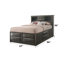 Lit double avec rangement à finition noire Ireland-45941530-45941529