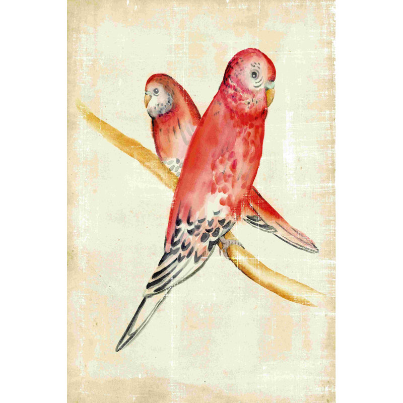 Oiseaux fantaisistes I, H 18 po x l 12 po