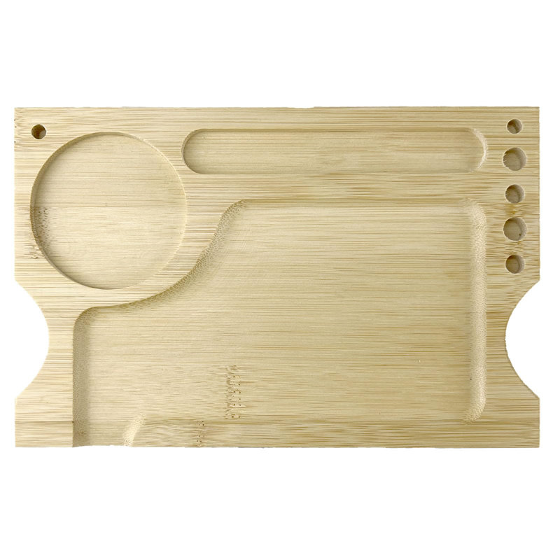 Large Bamboo Stash Box With Combination Lock Jars With Detachable Compartment, Wooden Decorative Storage Box With Alright Brushes