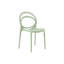 Ensemble de 4 chaises de salle à manger empilables modernes et contemporaines de 81 cm de hauteur - Chaises de patio vert d'eau
