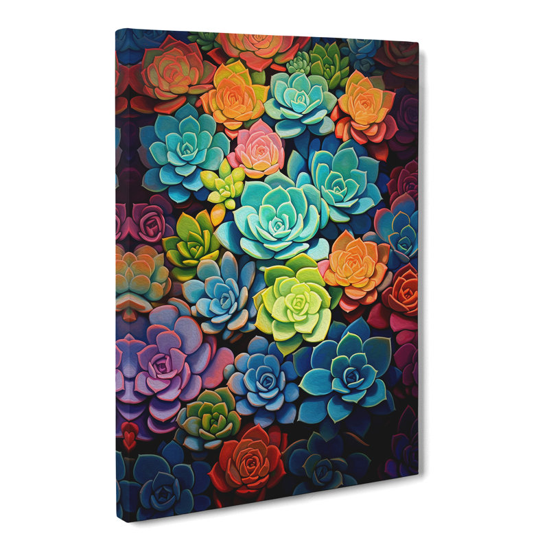Succulent Modern - No Frame Print, 60cm H x 40cm W x 3cm D