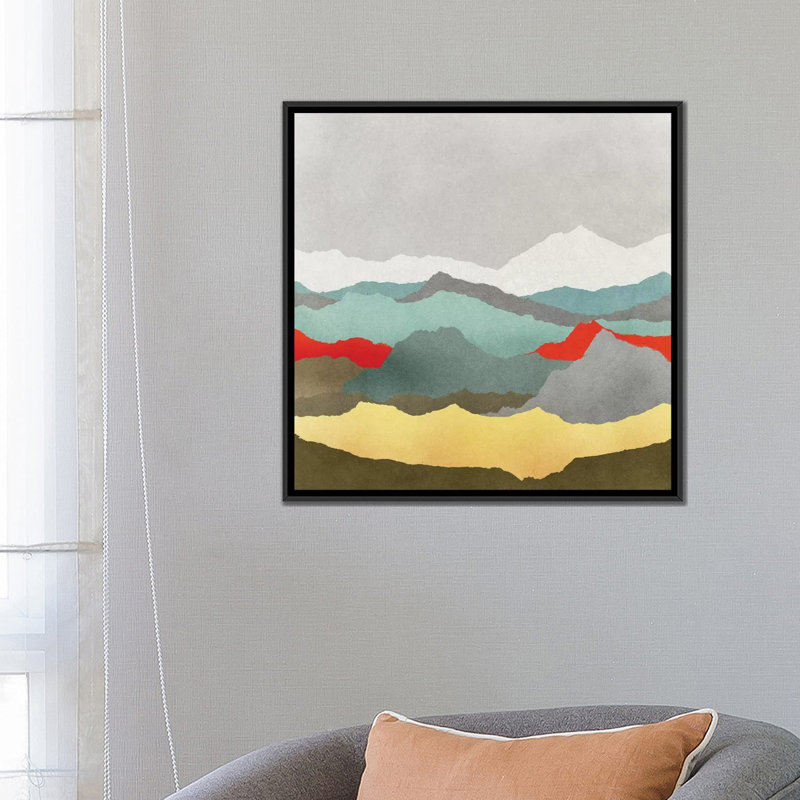 « vaste plains i », impression sur toile, H 18 po x l 18 po x P 1,5 po, Toile avec cadre noir, Pas de tapis