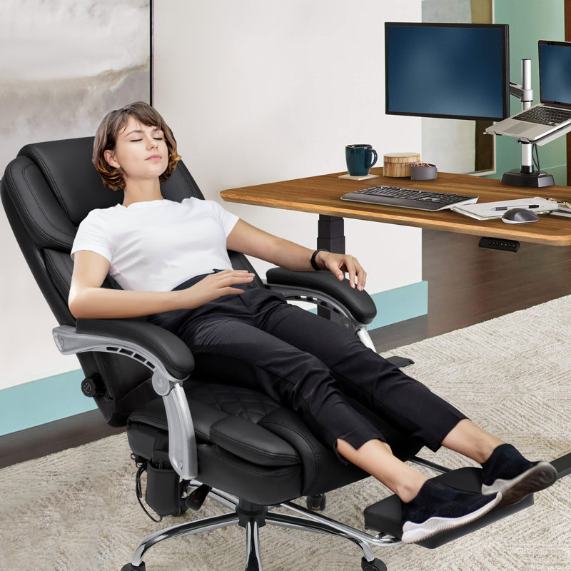 Katrein Ergonomic Heated Massage Executive Chair, Black