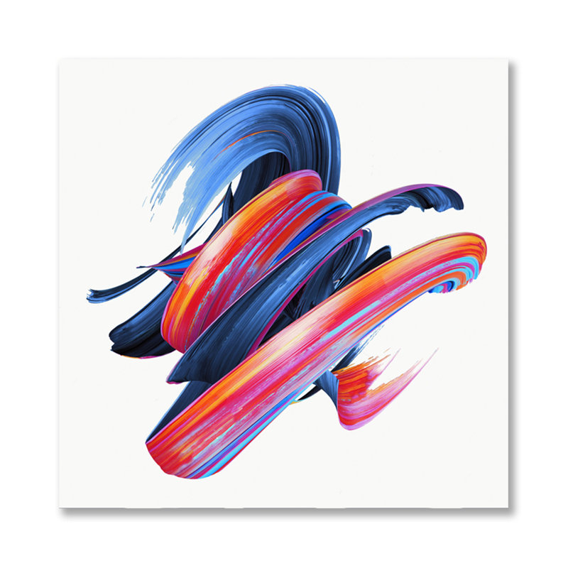 Twisting Strokes Print, 46" H x 46" W, Metal