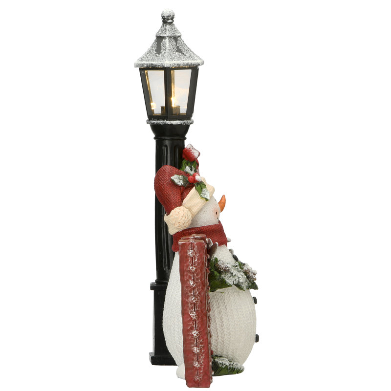Bonhomme de neige 12 po et lampadaire