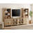 Corretta 135.4" W Solid and Manufactured Wood Entertainment Center-2141382454