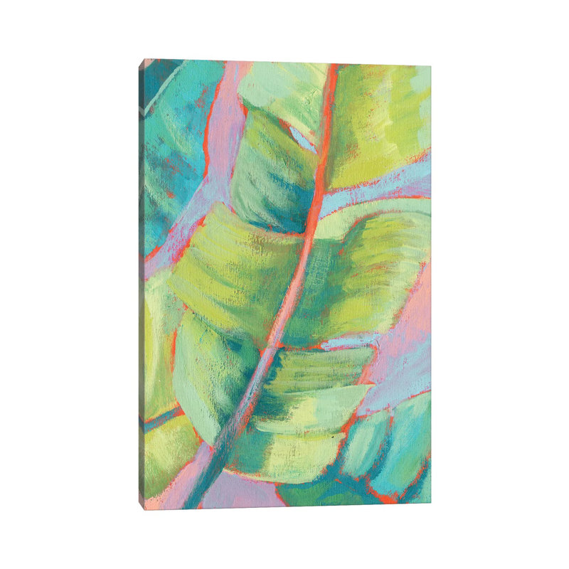 Reproduction d’art « vibrant Palm feuilles II » par Jennifer Goldberger, Toile tendue, H 40 po x l 26 po x P 1,5 po