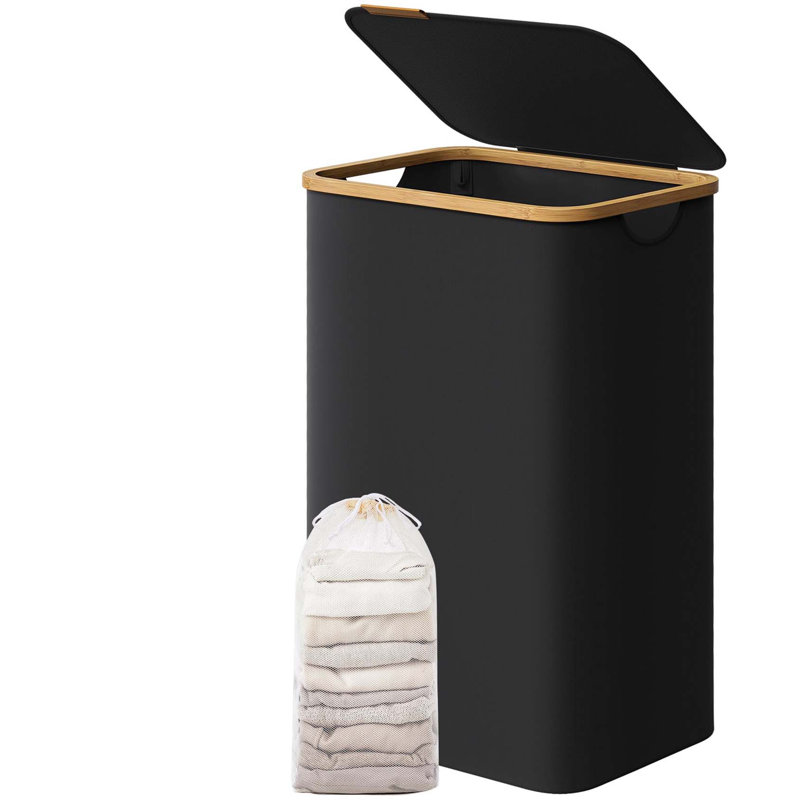 Bhargava Laundry Hamper with Handles, 70 x 42 x 32, Black