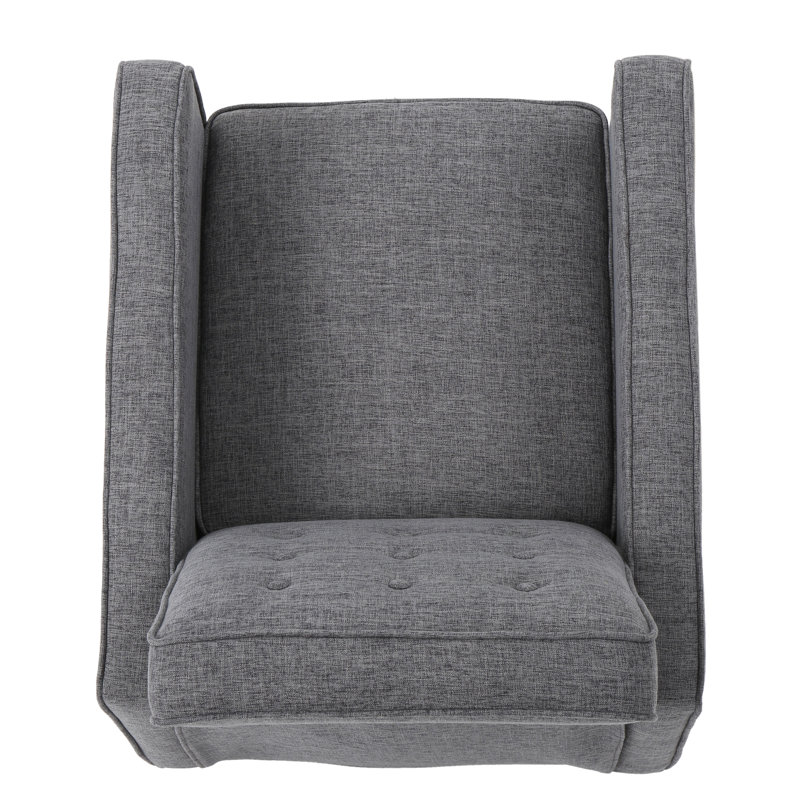 Upholstered Recliner, Gray 100% Polyester