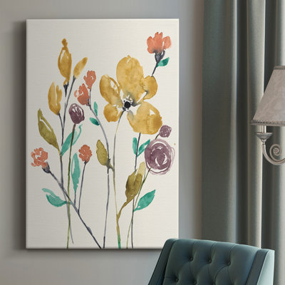 «Whimsy Flowers II», reproduction sur toile tendue