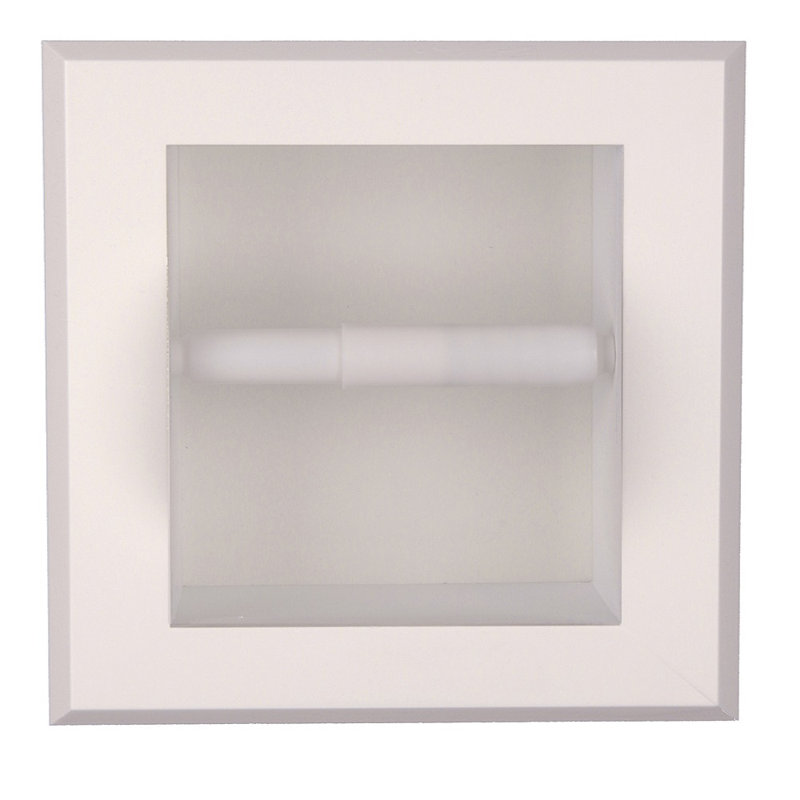 Porte-papier hygiénique encastré Tracy, Blanc
