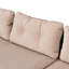 Extérieur 3 pièces - Mobilier de patio avec méridienne, coussins de siège moelleux, table en verre trempé, pièce basse beige