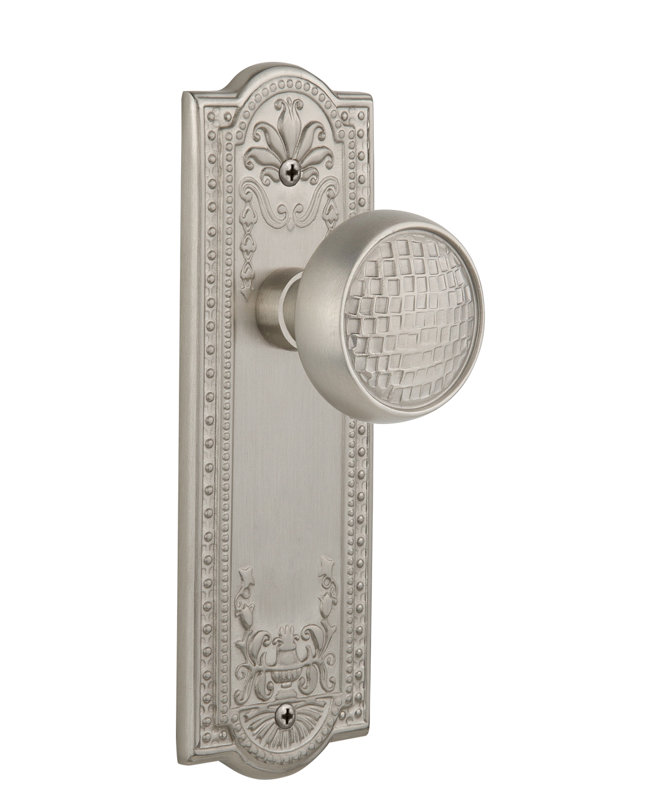 Meadows Plate with Craftsman Door Knob, Satin Nickel