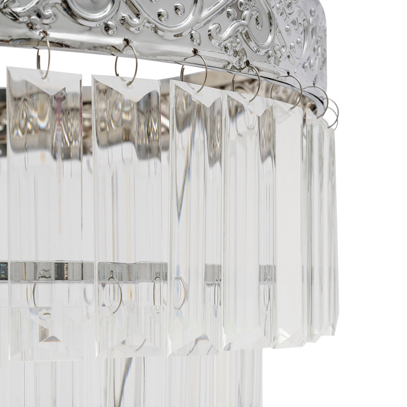 Lampe suspendue 12 "en cristal de chrome moderne 12"