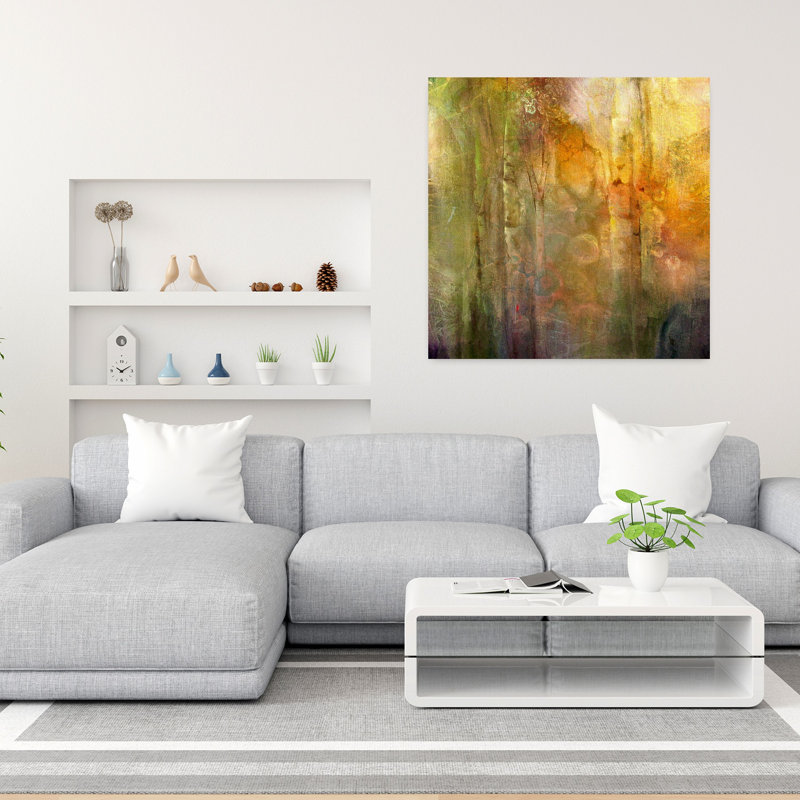 Art contemporain abstrait sur nature, H 36 po x l 36 po