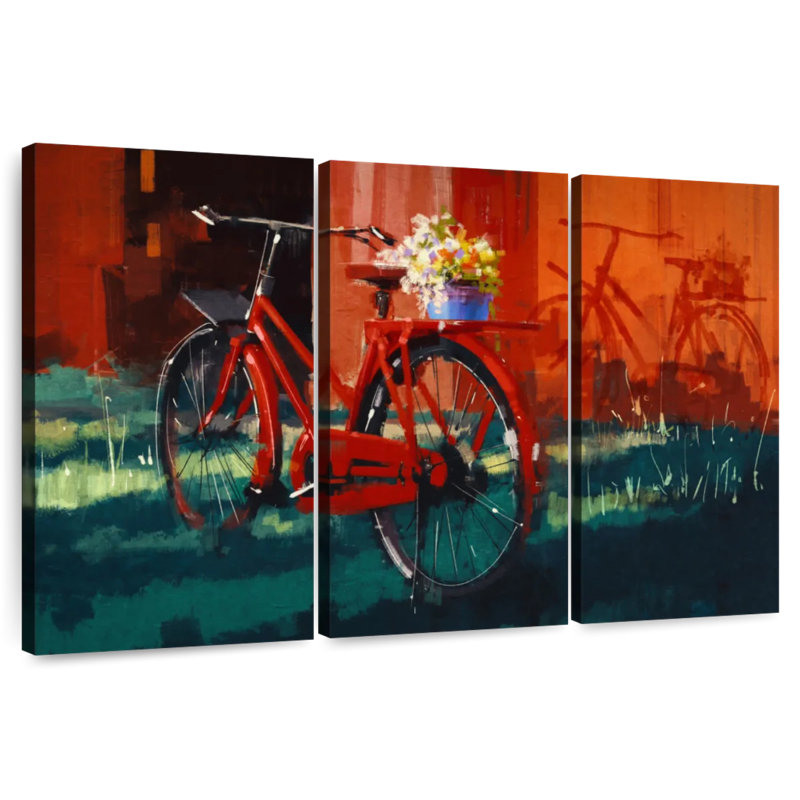 Vélo rouge Mehar, H 32 po x l 50 po