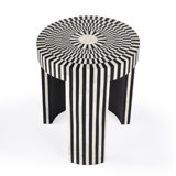 Aaheli 18" Round Bone Inlay Side Table