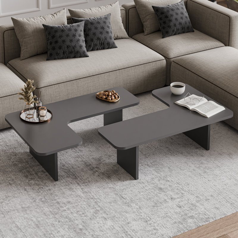 Toro 2 Pieces of Coffee Table, Black