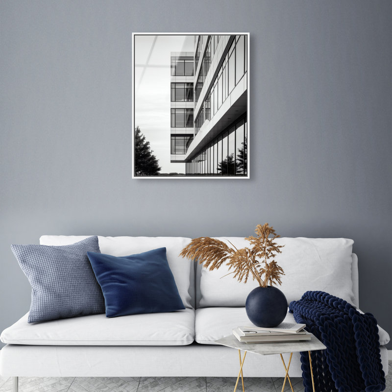 Glass Labyrinth II Print, 31"H x 25"W, White Floater Frame