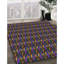 Tapis bleu/rose à motifs-1195697547