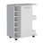 Kitchen Island with Storage and Cabinet, White / Macadamia Finish