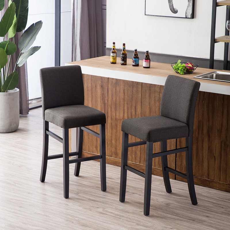 Tabouret de bar et de comptoir Kahree, Tabouret de bar (siège d’une hauteur de 30 po), Anthracite