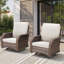 Ensemble de 2 chaises de patio à bascule en osier, pivotantes et pivotantes-593447712